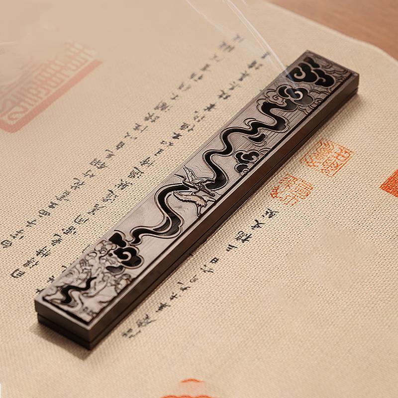 

Chinese-style Pure Copper Horizontal incense Box Agarwood Incense Burner Incense Stick Box Incenses Tray And Decorative Item