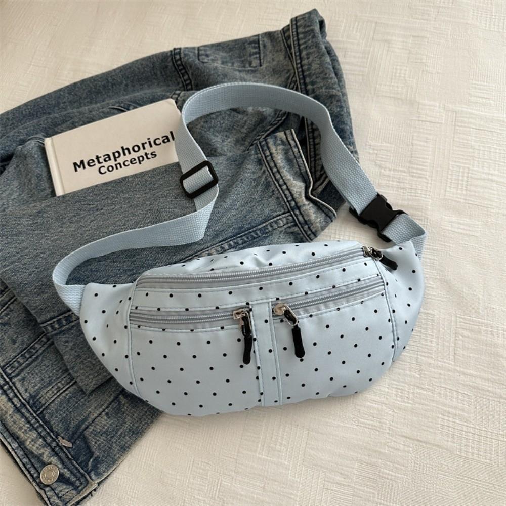 Zipper Canvas Waist Bag Large Capacity Crossbody Bag New Portable Phone Bag Music Festival