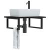 VidaXL Wall-mounted Vanity Shelf Steel and Solid Oak Wood 3302617