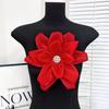 Rhinestone Floral Fabric Applique Multi-layer 3D Flower Flower Clothing Patch Satin Chiffon DIY Headdress Clothing Chest Flower