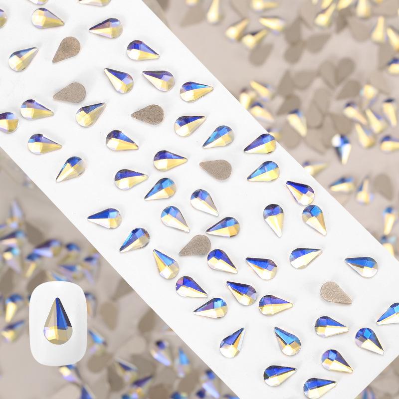 Crystal Moonlight Special-Shaped Diamond Cold Blue Moonlight Flat Bottom Diamond Mixed Horse Eye Water Drop Love Nail Art Diamond Jewelry