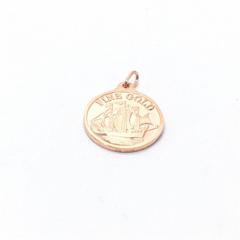 Purple Gold Queen Round Brand Pendant Necklace Classic Vintage Color Gold Plated Rose Gold Set Chain