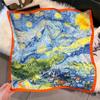 New 71 * 71cm Korean Version Small Square Scarf Women's Silk Scarf Spring and Summer Thin Sunscreen Scarf Neck Protection Bag Headband Versatile