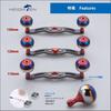 HEIGHTEN Reel 4mm Carbon Fiber with 30mm Compatible with and Abu Aurora Series Baitcasting Reels 130/120/110mm Handle, Thick, 1.5K Knob, Shimano,
