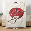 Soccer Player Action Blankets Flannel Printed Breathable Warm Throw Blanket for Home Office Bedspreads 0708a147