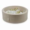Dry Pool 90X30Cm Velvet Soft Beige With 200pcs Balls: Transparent, White, Pearlescent, Light Gold, Iridescent