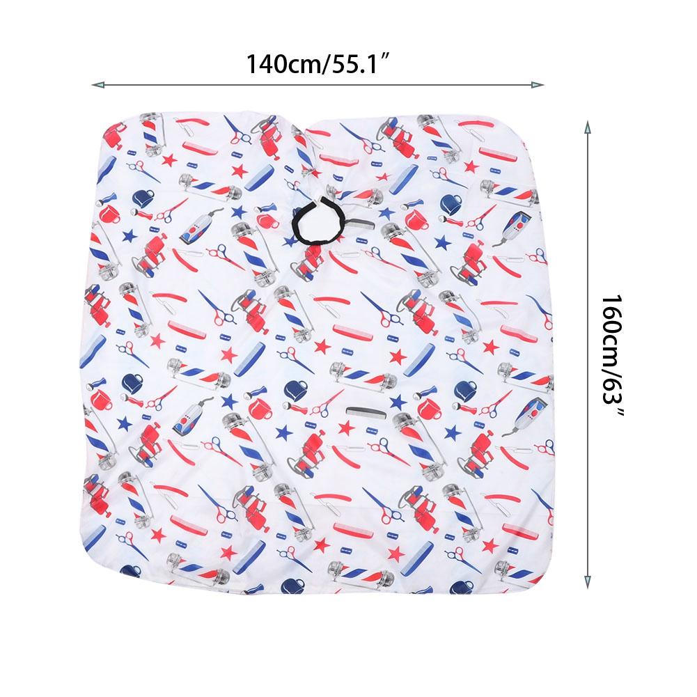Fashionable Barber Shop Hairdressing Cape Hair Cutting Apron Hair Beauty Tool 160x140cm (Black)
