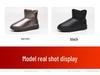 Stylish, Warm Leather Snow Boots: Waterproof, Non-Slip Sole, Thick Velvet Lining