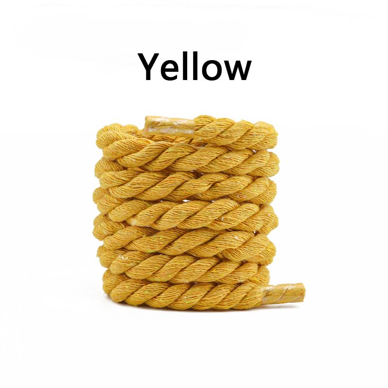 Round Shoelaces Quality Colorful 1CM Thicker Cotton Shoelace Sneakers Rope Laces 100/120/140/160CM Boots Shoe laces Shoes 1Pair
