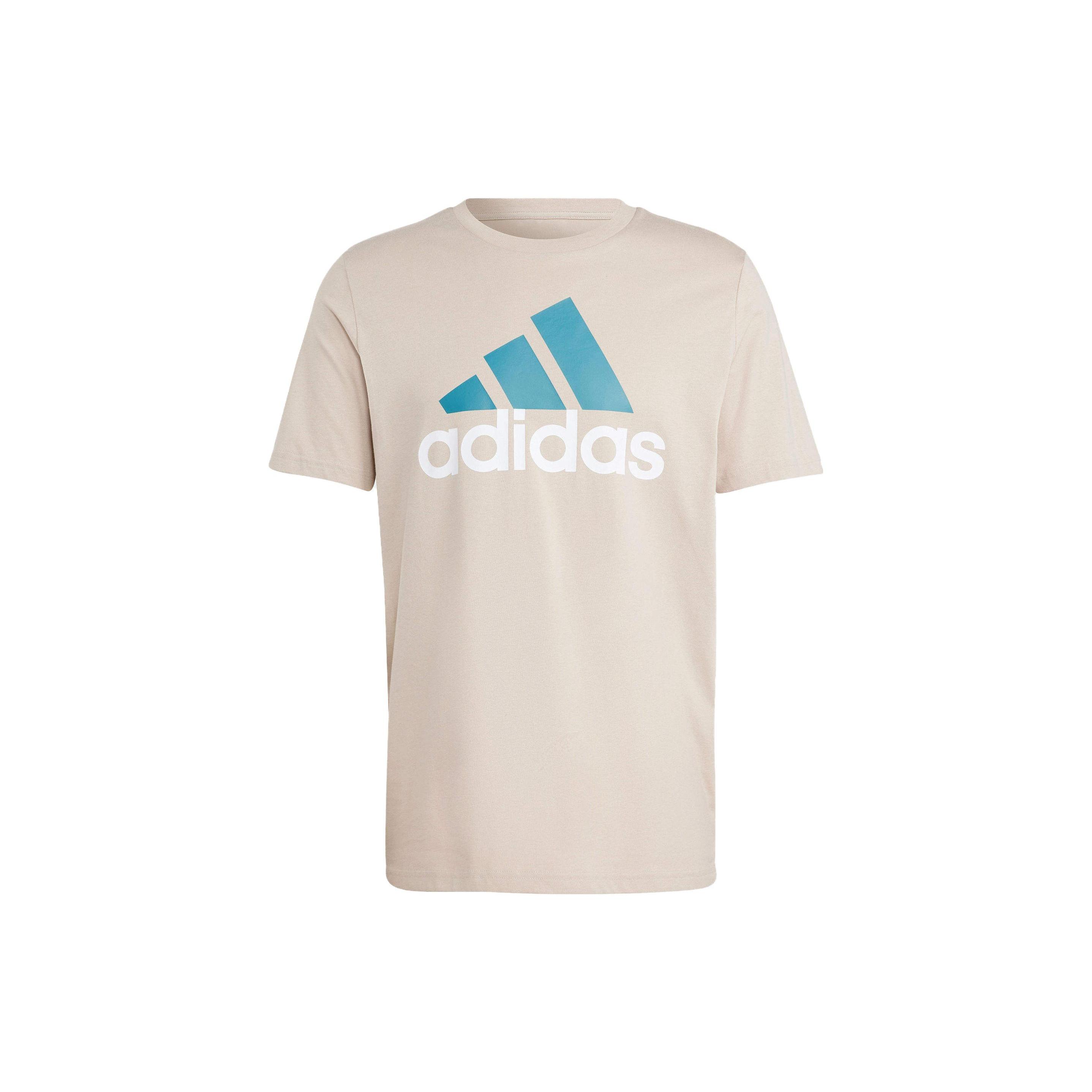 adidas Essentials Single Big Logo T-shirt Wonder Beige Men s IJ8575 L