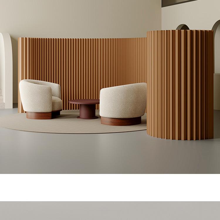 18-Panel Curved Folding Screen Divider – Japanese Style Retractable Wall for Live Broadcasts