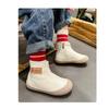 Baby Martin Stiefel Anti-Kick Kleine Lederstiefel Mädchenschuhe, Kurze Stiefel Weiche Sohle Jungenstiefel mit Mittelsohle