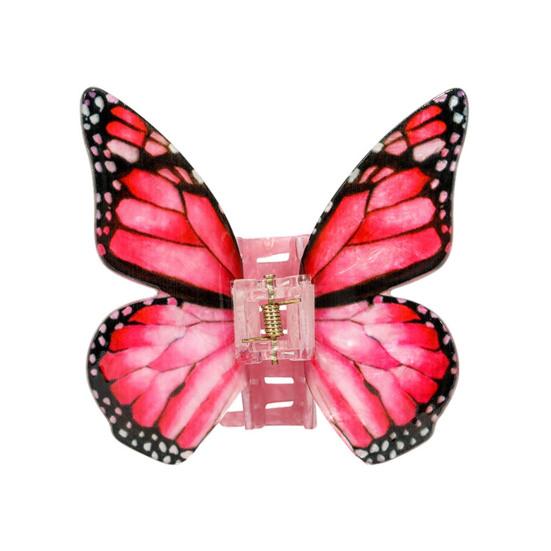 Women Hair Claw Colorful Imitation Butterflies Design Hair Clip Non-Slip Secure Grip Back Head Hair Clip Hair Accessories