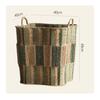 Paper Rope Laundry Basket Open-Top Handwoven Portable for Home