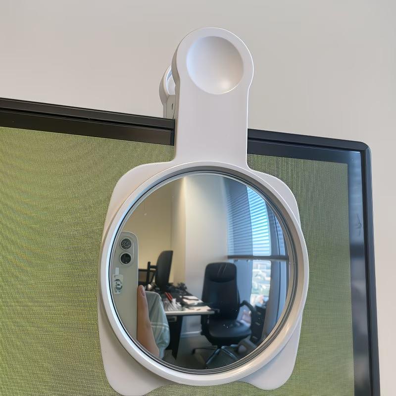 1pc Privacy Anti Peeping Convex Mirror - Adjustable 360 ° Blind Spot Free Office Desk Mirror, Suitable for Computer Monitors