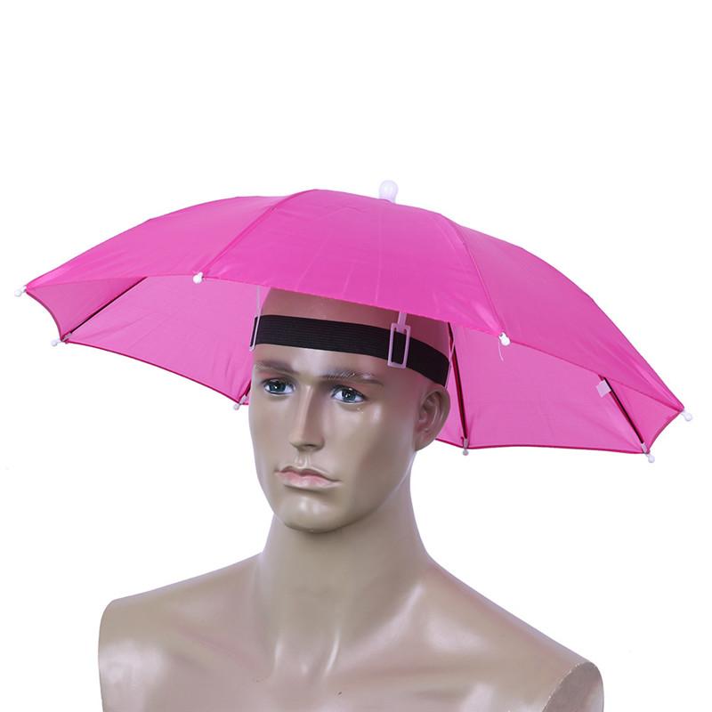 55/65cm Portable Outdoor Umbrella Hat Cap Folding Women Men Umbrella Fishing Hiking Golf Beach Headwear Handsfree Umbrella