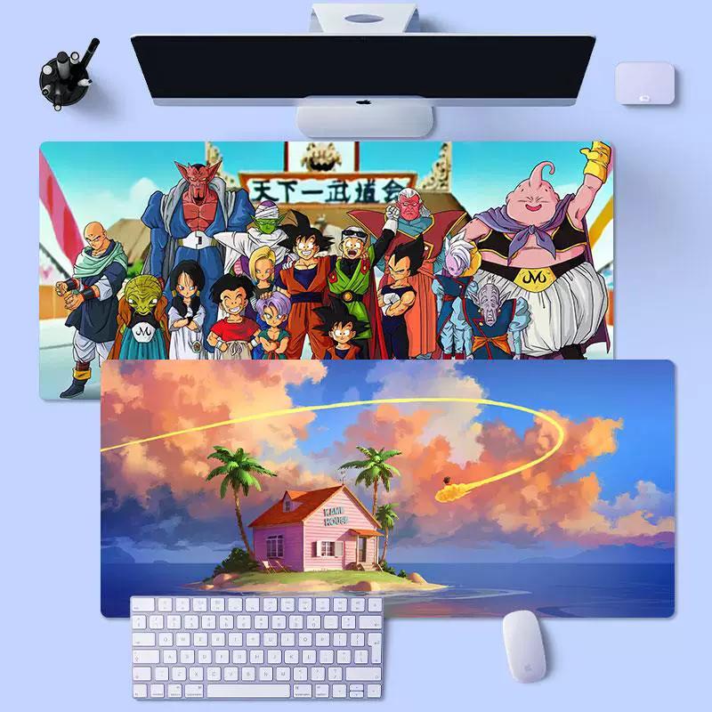 Leather Dragon Ball Z Mouse Pad Large Cartoon Animation Hot Blood Son Goku Man Mouse Pad Vegeta Turtle Fairy Dragon Animation Table Mat Waterproof