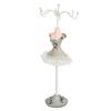 Earrings Necklace Princess Dress Stand Display Iron Mannequin Princess Jewelry Rack Pine Green 3