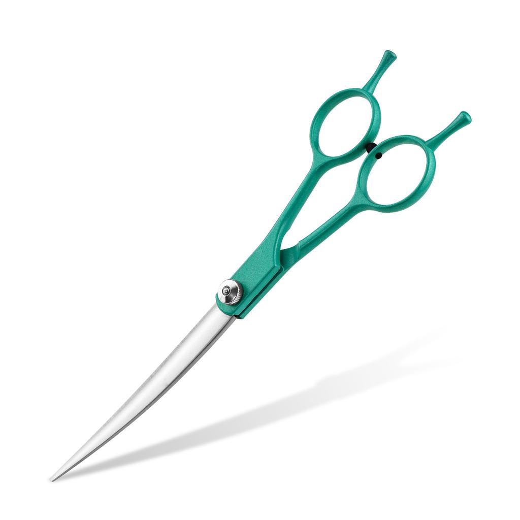 7.0 Inch Color Double Tail, Split, Pet Scissors, Pet Curved Scissors Practice Cutting