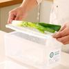 Refrigerator Organizer Fridge Storage Box Fresh Vegetable Scallions Boxes Drain Basket Food Storage Containers Kitchen Organizer