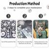 DIY 3D Pearl Diamond Painting Art Set Cute Cat Home Decor Animal Art Set Wall Art