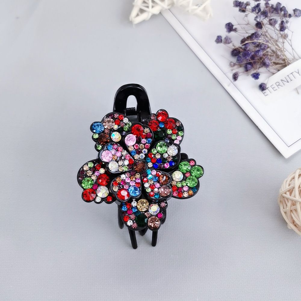 Flexible Crystal Dovetail Hair Clips Rhinestone Hairpin Styling Tools Barrette