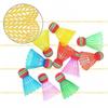 A1A2 10Pcs/set Rainbow Head Badminton Set Shuttlecock for Game Sport Entertainment For Player Play Nylon Plastic Badminton