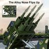 New 1/32 Hongqi-16 Anti-Aircraft Missile Alloy Die-casting Toy Car Model Launch Function Elevated Sound and Light Vehicles Kids Gift