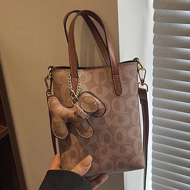 Small bag bucket bag new handbag temperament printed fashion versatile shoulder messenger bag