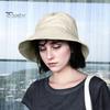 Spring Summer Fisherman Hat Flat Top Wide Brim Solid Color Basin Hat Breathable Versatile Travel Outdoor Sunshade Hat
