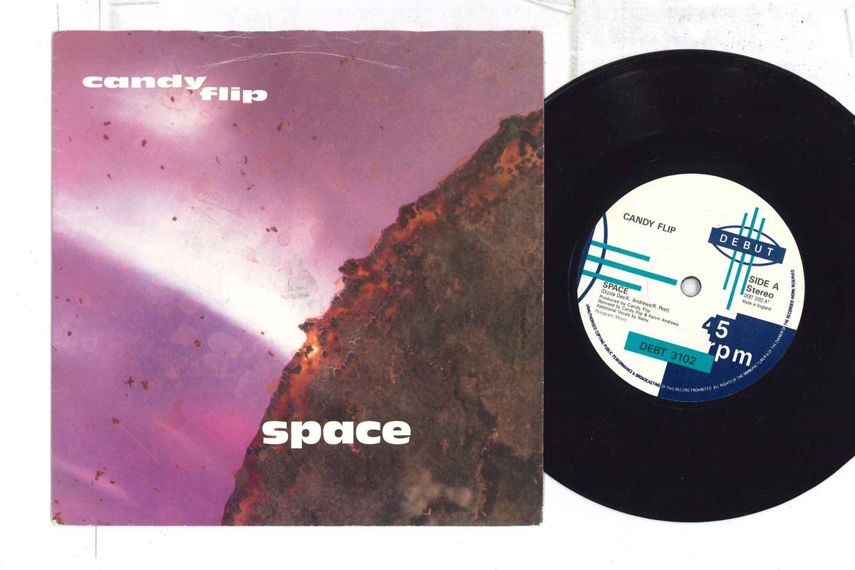 

7inch Record CANDY FLIP - Space / Konspiracy DEBT3102 DEBUT 1989 UK Pop Used