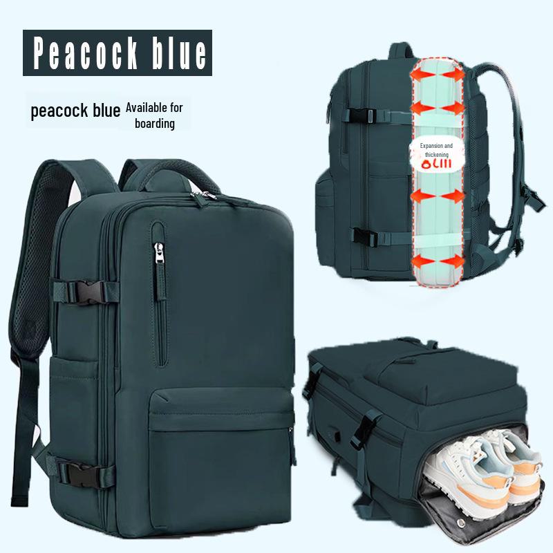Unisex Expandable Travel Backpack with Large Capacity and Laptop Compartment