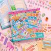 PET Die-cut 3D Mni Cabin Stickers 10 Scenes DIY Stacking Sticker Miniature Scene Sticker  Kid Toy