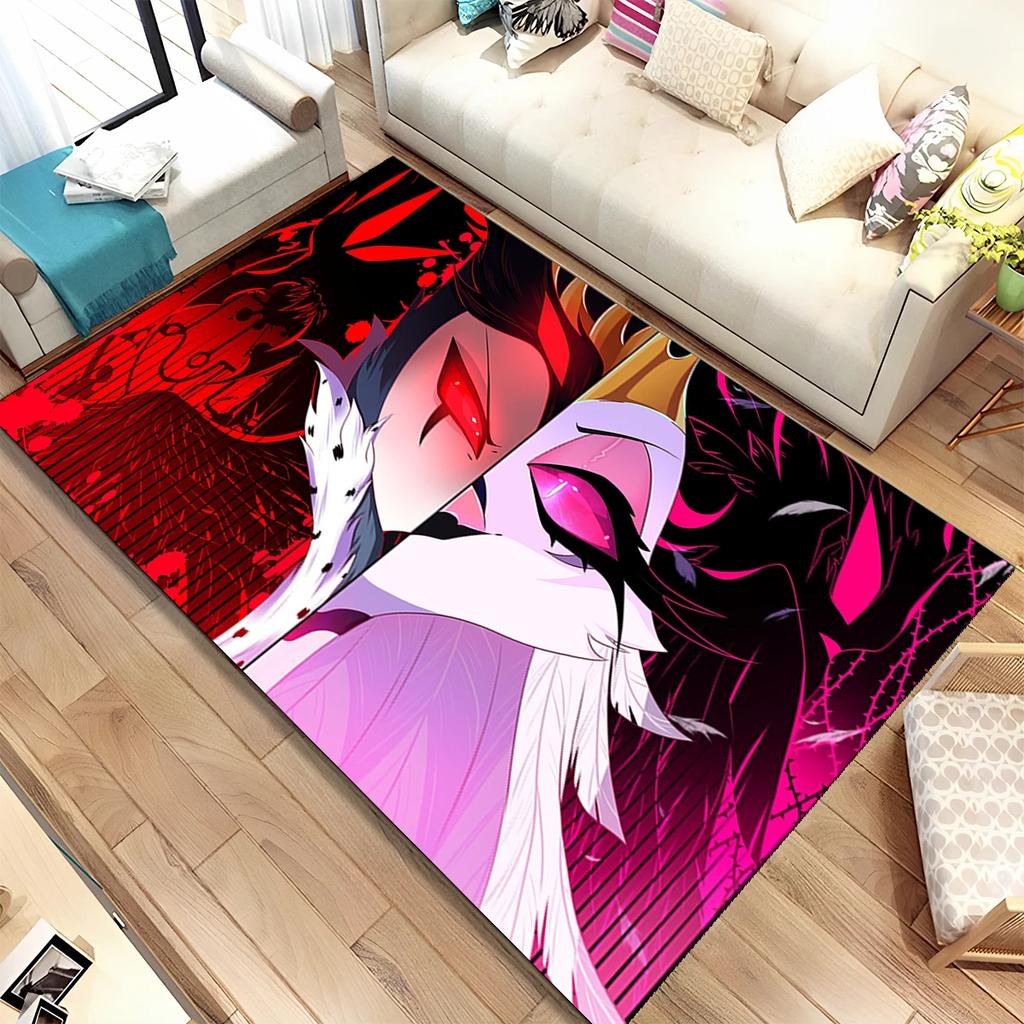 Helluva Boss Blitzo felnőtt animációs rajzfilm szőnyeg, szőnyeg otthoni nappaliba, hálószoba kanapé lábtörlő dekoráció, csúszásmentes padlószőnyeg