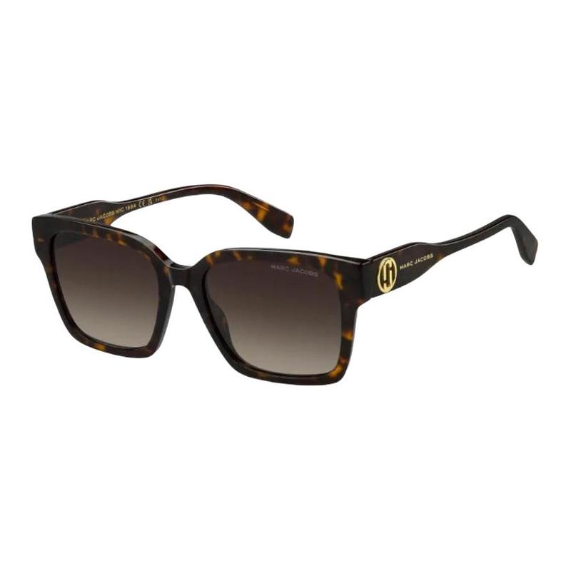 Marc Jacobs Curved temple tips Acetate Square Sunglasses Women s Tortoiseshell MARC814S коричневый