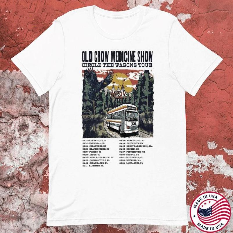 Old Crow Medicine Show Circle The Wagons Tour 2025 Tshirt size S5XL Unisex T-Shirt S