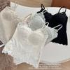 French Style Lace Corset Slim Fit Crop Tops Tank Top Suspender Vest  Spring Summer
