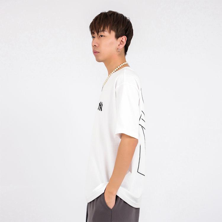 New MLB Drop Shoulder Sleeve T Shirt Unisex White 31TS33131-50W