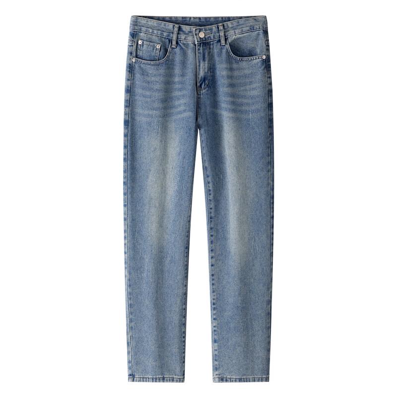 MONTAGUT Men's Comfort Loose Fit Straight-Leg Jeans