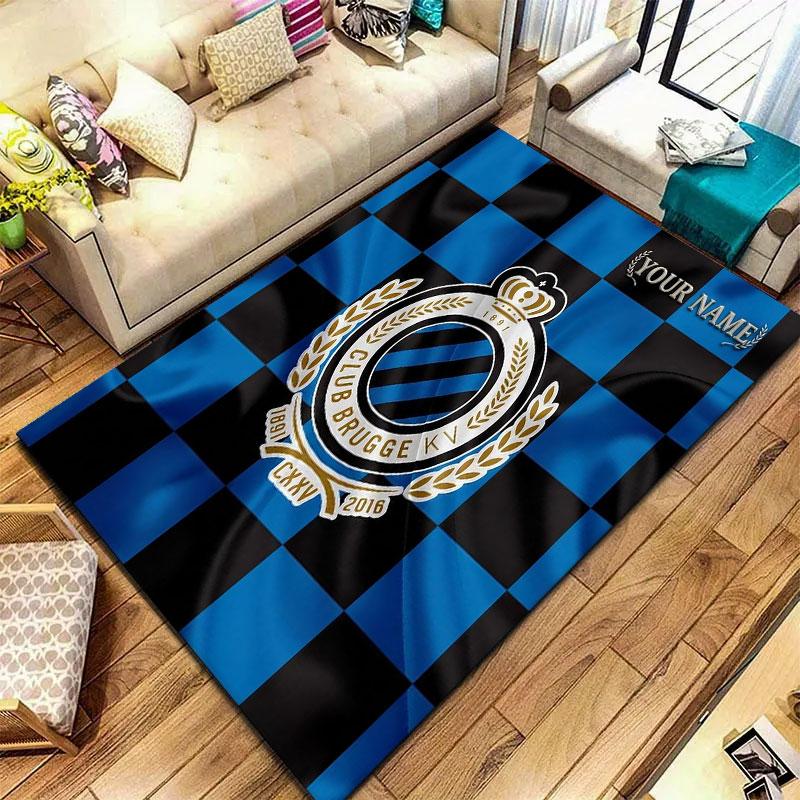 Club Brugge KV Custom Name Carpet Rug for Living Room Bedroom Home Sofa Decoration,Kids Play Non-slip Floor Mat