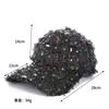 Fashion Hat hats, European and American style handmade diamond-studded ripped denim baseball hats, trendy women's rhinestone sunshade baseball