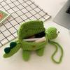 Crochet Bags for Women Dinosaur Shoulder Purses, Knit Bag CrossBody Bag for Girl Women