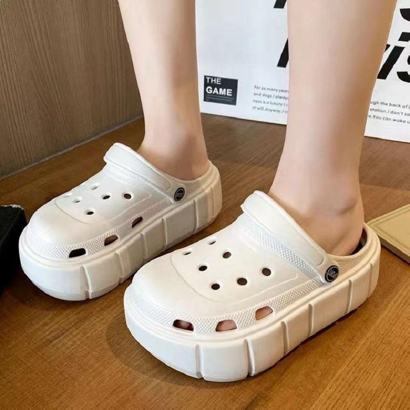 New High Platform Slippers Women's Elevator Fur Mules Shoes Woman Chunky Slides Increase Shoes Girl Garden Clogs Plush Slippers