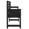 Garden Bench Black 159.5 x 48 x 91.5 cm Solid Pine Wood