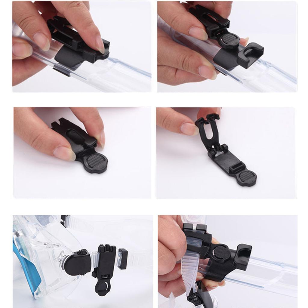 Dives Goggles Breathing Tube Clamps Connector Snorkeling Diving Air Tube Holder Plastic Clip Snorkels Keeper Easy to Use