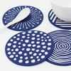 9.6cm Silicone Coasters Set for Various Cups and Mugs Nonslip Printed Pattern Cup Mat Heat Resistant Table Protectors