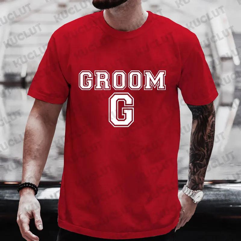 Groom Squad Best Man T Shirt Team EVG Future Groom Tshirt Friends Single Farewell Fashion Graphic Tops Bachelor Stag Party Tees