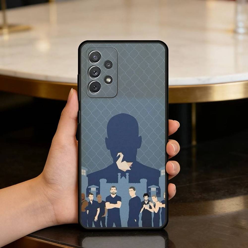 Movie P-Prison B-Break Soft Silicone Black Cover Phone Case For Samsung Galaxy A73,A72,A71,A70,A53,A52,A51