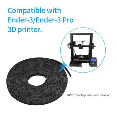 3D Printer Accessary 2GT Timing Belt Width 6mm 5M/16.4ft Length with 10 Brass Copper Buckle for
