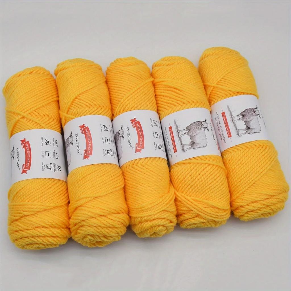 5 szt. Przędza z wełny merynosów Wielokolorowa Gruba Robótka Ręczna Materiały Miękka i Ciepła 500g/1.1lb Łącznie Ręczne Dzierganie i Szydełkowanie Materiały do Rękodzieła DIY